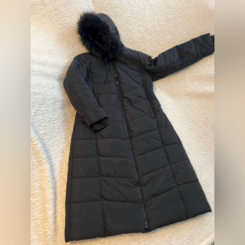 Torrid ankle length fur trimmed puffer coat